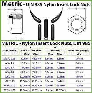 Metric Insert Hex Lock Nuts Stainless Steel Din 985 18 8 A2