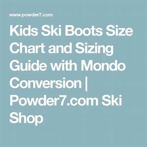Mondo Boot Size Chart