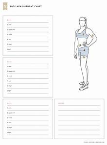 Body Measurement Chart Fitness Tracker
