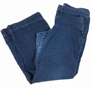  Taylor Loft Jeans Size 14 Womens Wide Leg Cotton Blend Denim Inseam