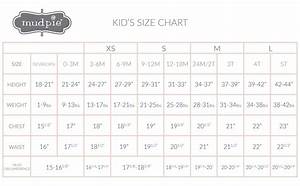 Baby Kids Size Chart Mud Pie