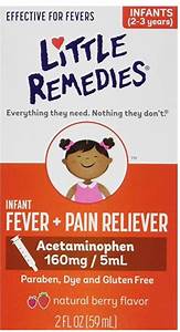 4 Pack Little Remedies Infant Fever Reliever Natural Berry