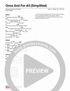 Once And For All Simplified Chords Pdf Daigle Praisecharts