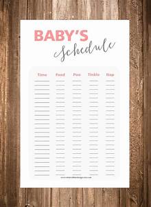 12 Baby Schedule Templates Doc Pdf Psd