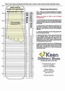 Keen Children 39 S Shoes Size Chart Printable Pdf Download