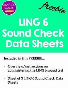  6 Sound Check Data Sheets By Deaf Ed Toolkit Tpt