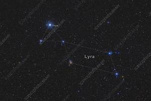 Lyra Constellation Labeled Stock Image C033 4987 Science Photo