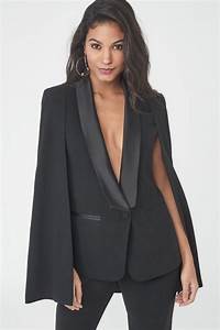 lavish alice black fitted cape blazer