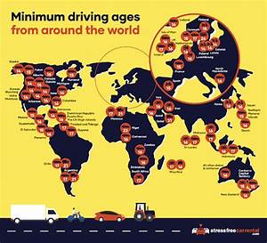 Minimum Driving Ages Mapped Across The World You Can T Drive A Car In
