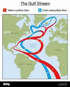 gulf stream water map cut out stock images pictures alamy