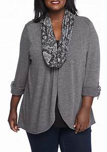  Rogers Plus Size 3fer Top With Scarf Belk