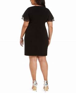  Howard Plus Size Flutter Sleeve Side Ruched Dress Macy 39 S
