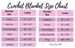 Crochet Blanket Size Chart Eduaspirant Com