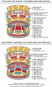 Symphony Center Seating Charts Seating Charts Chicago Symphony