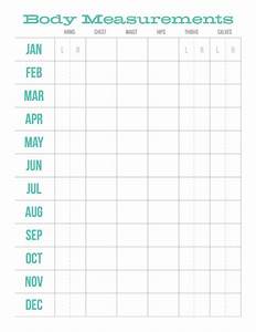 Monthly Body Measurements Chart Body Measurement Chart Body