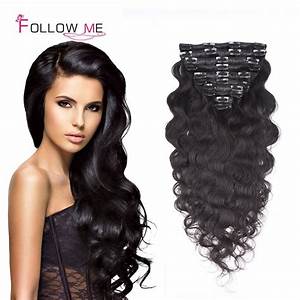 Brazilian Body Wave Clip In Hair Extensions Remy Clip In Body Wave Hair