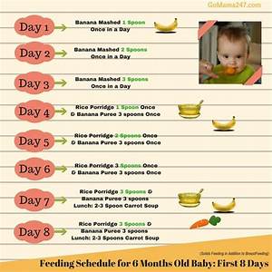 Food Chart For 6 Months Old Baby Baby First Foods Baby Food Recipes