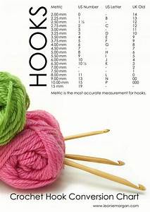Crochet Hook Conversion Chart Metric Us Letter And Number And Uk Old