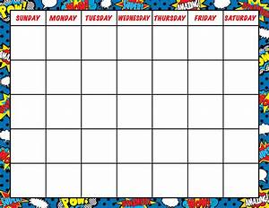 Superhero Calendar Chart Tcr7569 Teacher Created Resources