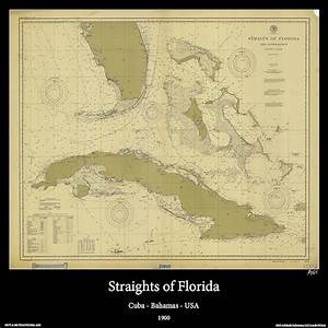 Amazon Com Print Of The Florida Straits Nautical Chart Posters Prints