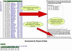 Scoresheet Baseball Drafts