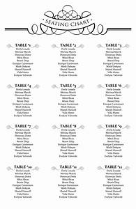 Free Seating Chart Template For Wedding Reception Doctemplates