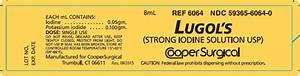 Lugols Strong Iodine Solution Fda Prescribing Information Side