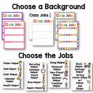 Class Jobs Chart Editable And Customizable Preschool Job Chart