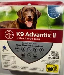 Bayer K9 Advantix Ii For Extra Large Dogs Over 55lbs 4 Pack Box For