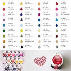 Memento Ink Swatch Comparisons Ink Stamps Ink Color Ink Pads