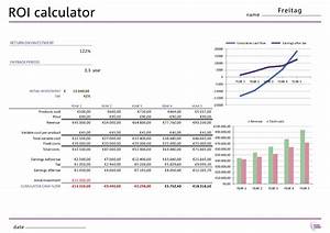 Roi Calculator Excel Template Addictionary