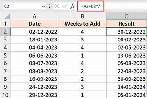 How To Add Week To Date In Excel Easy Formulas