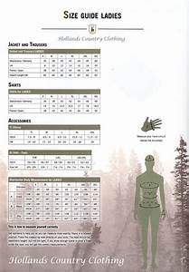 Deerhunter Clothing Size Guide Hollands Country Clothing