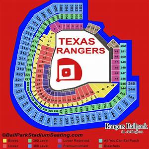 Texas Rangers Ballpark In Arlington Seating Chart 