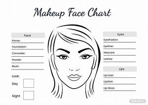 Free Printable Makeup Face Charts Tutor Suhu