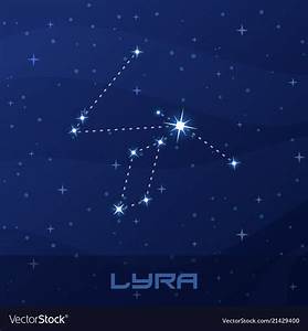 Constellation Lyra Lyre Night Star Sky Royalty Free Vector