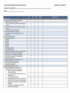 Get Our Example Of Medical Chart Audit Template For Free Notes