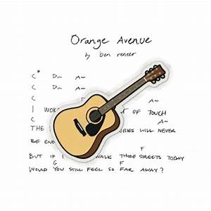 Handwritten Quot Orange Avenue Quot Chord Chart