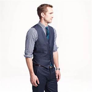 J Crew Ludlow Suit Vest In Italian Worsted Wool In Blue For Men Navy