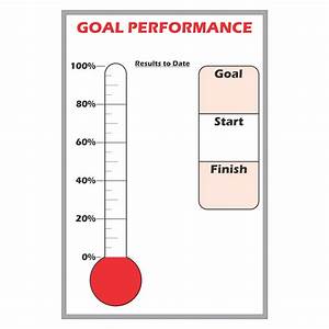 Dry Erase Goal Thermometer Goal Tracking Thermometer Board