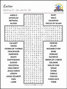 Easter Word Search Easter Lessons Easter Sunday School Games Bible