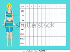 Body Measurement Tracking Chart Layout Blank Stock Vector Royalty Free