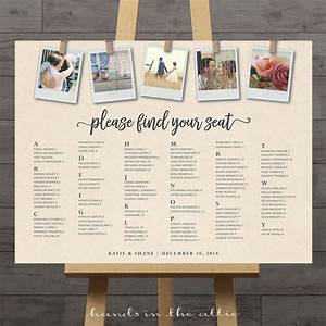 Instant Photos Wedding Seating Chart Large Seating Sign Please Find