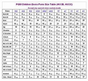 Children 39 S Size Chart Crochet Stitches And Tutorials Pinterest