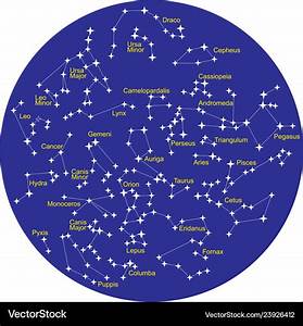 Constellations Of Northern Hemisphere Stars Vector Image
