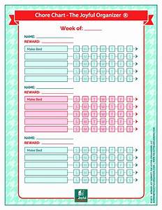 Printable Chore Charts For Kids By Age