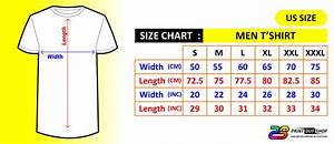 Size Chart Men T Shirt Us Size Printout Shop