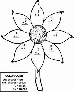 Printable Addition Color By Number Sheets Coloring Page Free