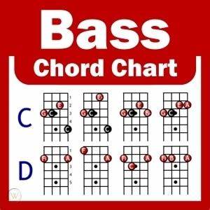 Electric Bass Guitar Chord Chart 4 String New 238976080
