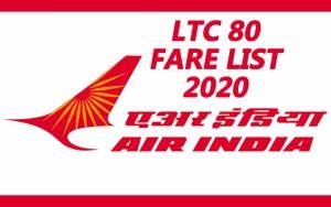 Air India Ltc Fare List 2020